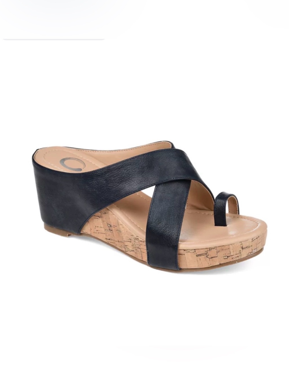 Journee Collection Rayna Wedge Sandal - Dark Navy Blue - Size 8